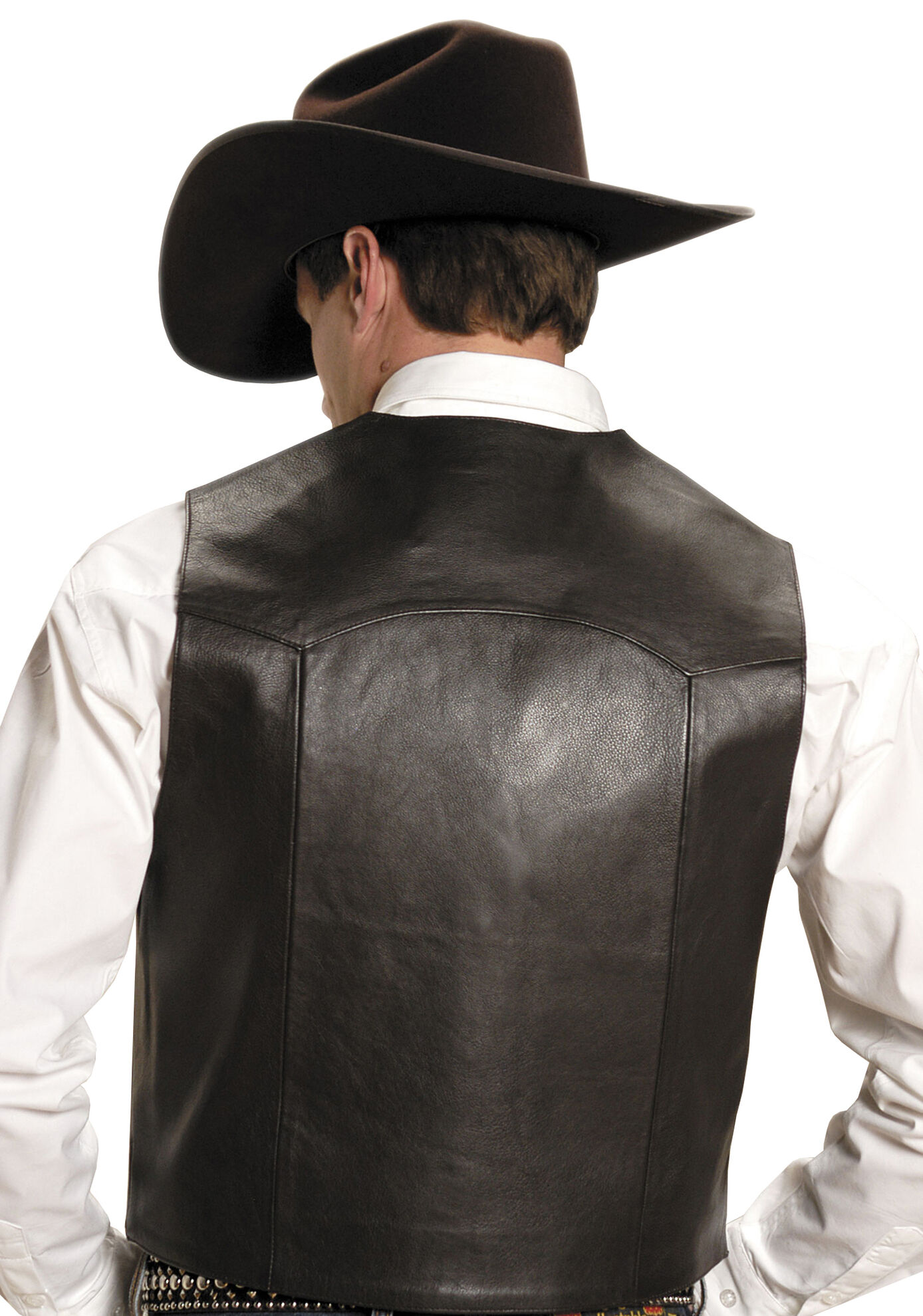 Big and tall mens leather vest deals