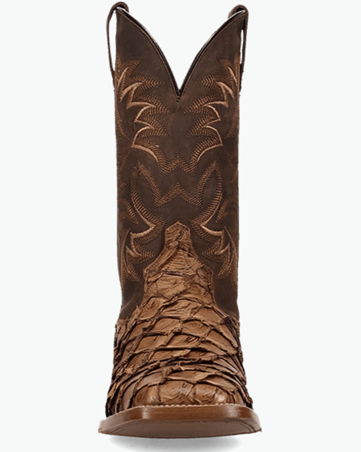Image #4 - Dan Post Men's Marc Exotic Pirarucu Western Boots - Broad Square Toe, Tan, hi-res