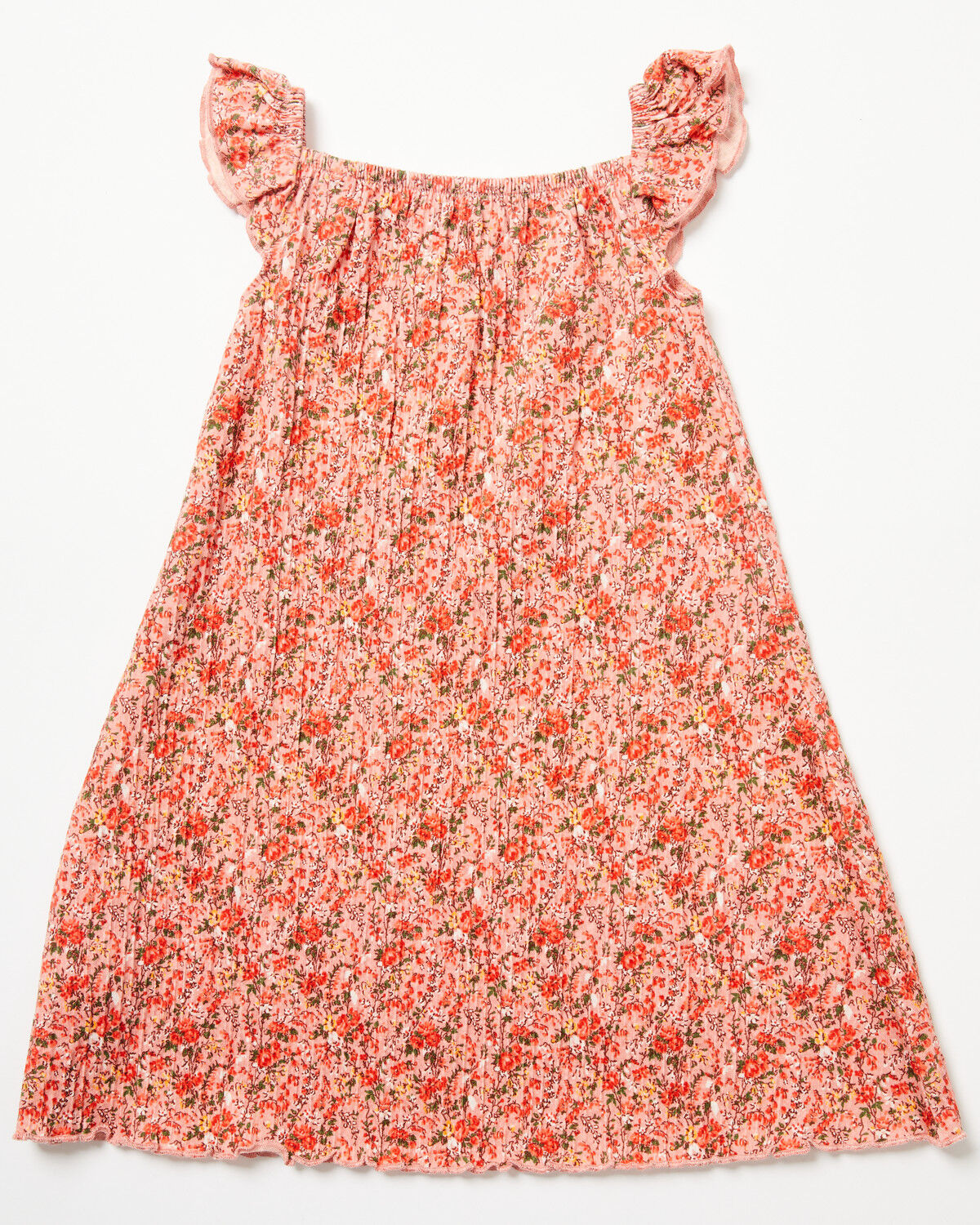 Image #3 - Shyanne Toddler Girls' Ditsy Floral Print Ruffle Sleeve Midi Dress, Light Pink, hi-res