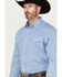 Image #2 - Wrangler 20X Men's Geo Print Long Sleeve Snap Stretch Western Shirt, Blue, hi-res