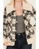 Image #3 - Powder River Outfitters Women's Plaid Print Berber Wool Jacket, Natural, hi-res