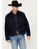 Image #1 - Wrangler Men's Vintage Sherpa Lined Trucker Jacket , Dark Blue, hi-res