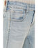 Image #4 - Shyanne Little Girls' Ophelia Floral Embroidered Light Wash Flare Stretch Denim Jeans, Medium Wash, hi-res