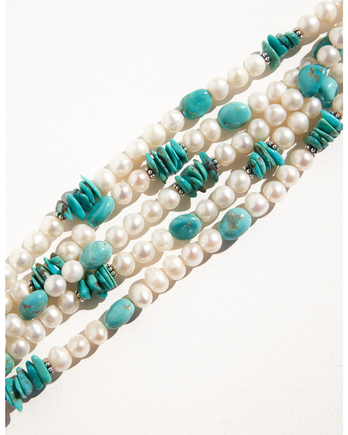 Image #3 - Paige Wallace Women's 5-Layer Pearl Bracelet, Silver, hi-res