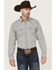 Image #1 - Cody James Men's Seeker Plaid Print Long Sleeve Snap Western Shirt, Light Blue, hi-res