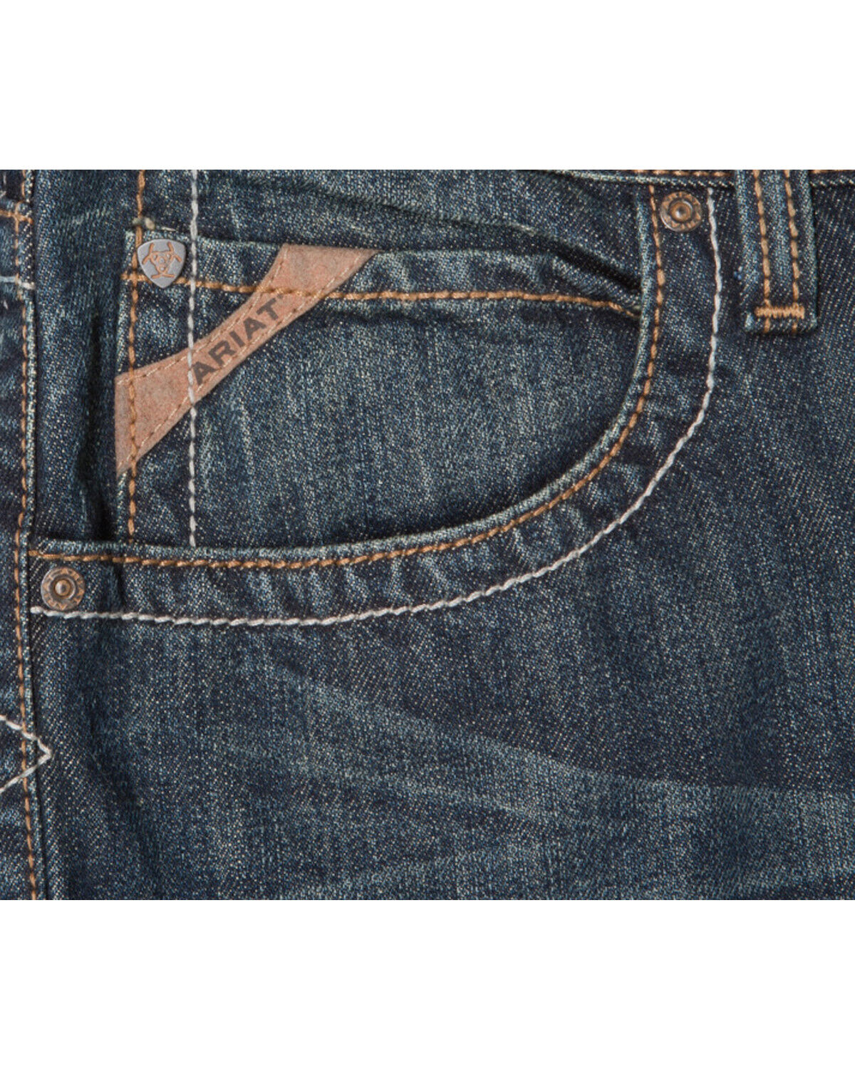 Image #4 - Ariat Men's M2 Dusty Road Relaxed Fit Denim Jeans - Big & Tall, Denim, hi-res