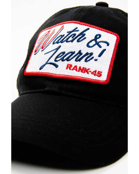 Image #2 - RANK 45® Women's Watch and Learn Patch Mesh-Back Ball Cap, Black, hi-res