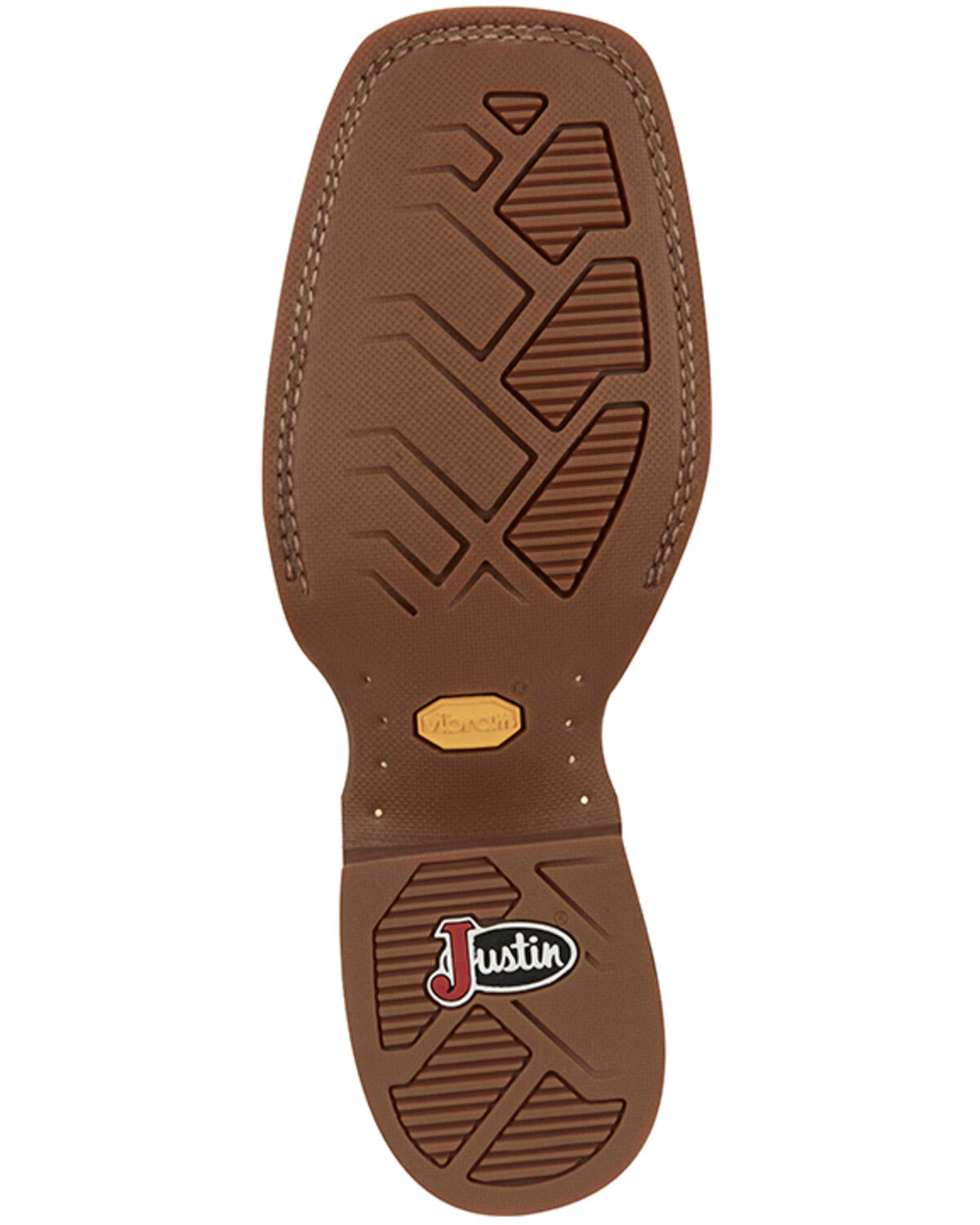 Image #7 - Justin Men's Show Stopper Wester Boots - Broad Square Toe, Brown, hi-res