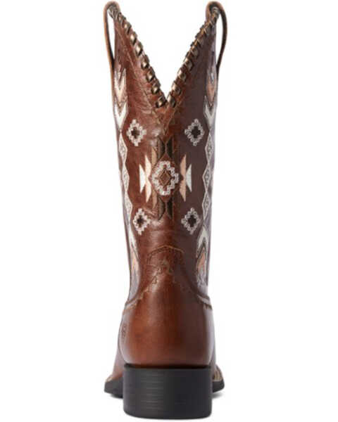 Image #3 - Ariat Women's Canyon Tan Round Up Skyler Full-Grain Western Boot - Wide Square Toe , Brown, hi-res