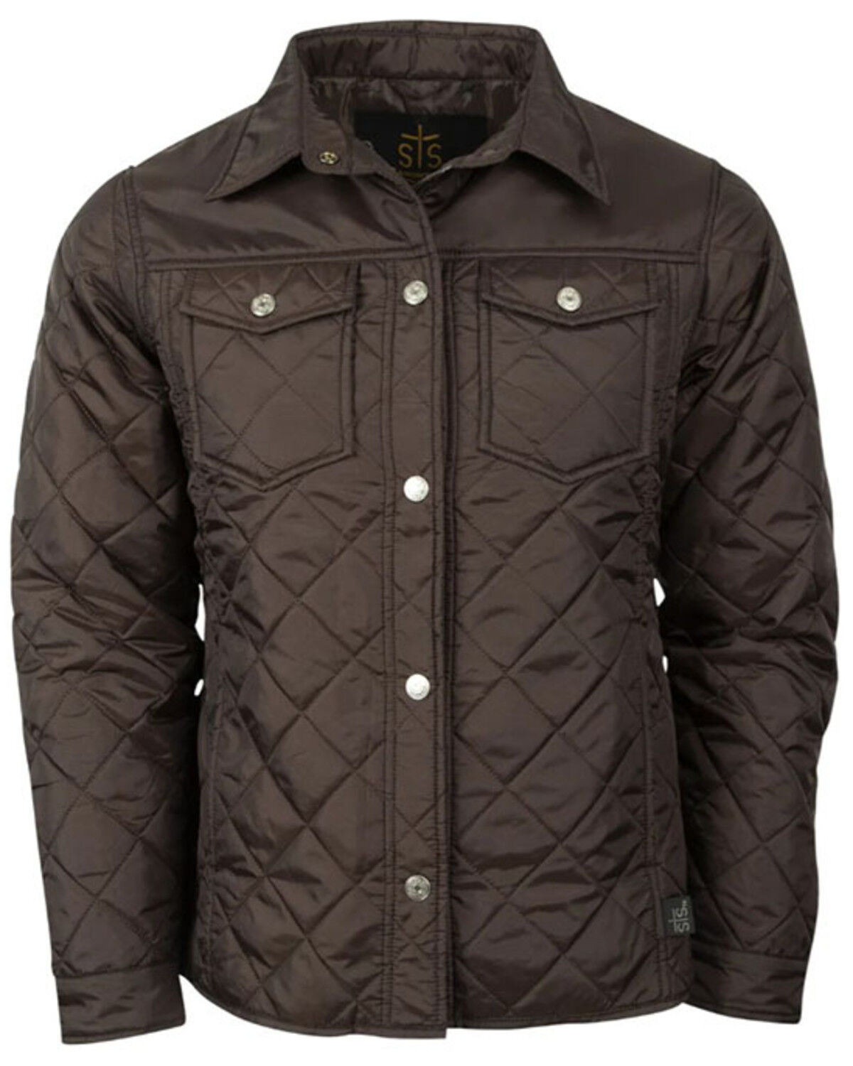 Image #1 - STS Ranchwear by Carroll Men's Cassidy Quilted Jacket, Chocolate, hi-res