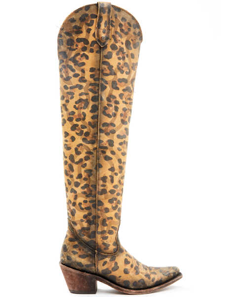 Image #2 - Liberty Black Women's Allyssa Leopard Print Western Boots - Medium Toe, Tan, hi-res