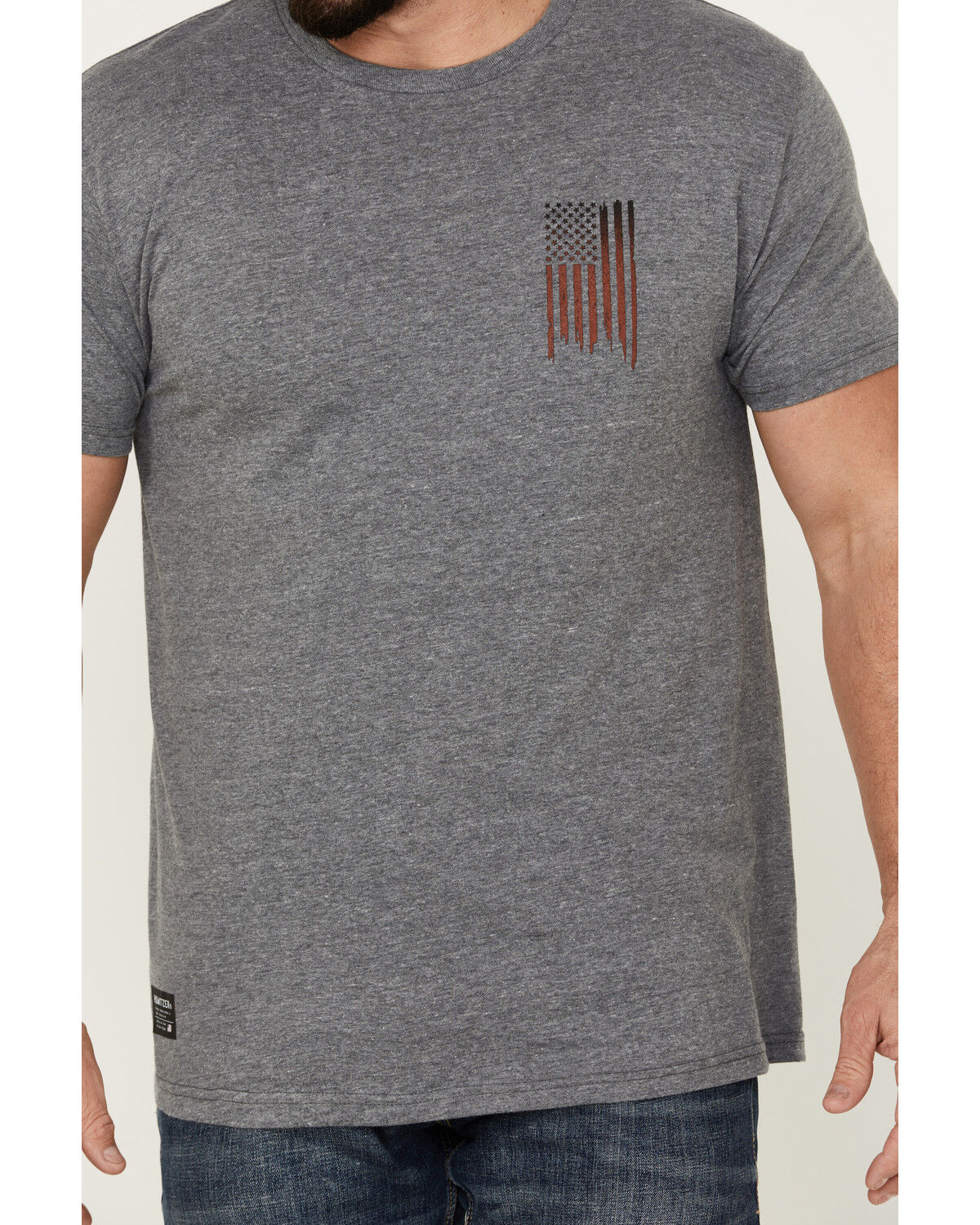 Image #4 - Howitzer Men's Freedom Spine Short Sleeve Graphic T-Shirt, Charcoal, hi-res