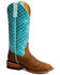 Image #1 - Macie Bean Women's Tex Marks The Spot Western Boots - Broad Square Toe, Turquoise, hi-res
