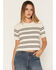 Image #1 - Z Supply Women's Striped Short Sleeve Sweater, Oatmeal, hi-res
