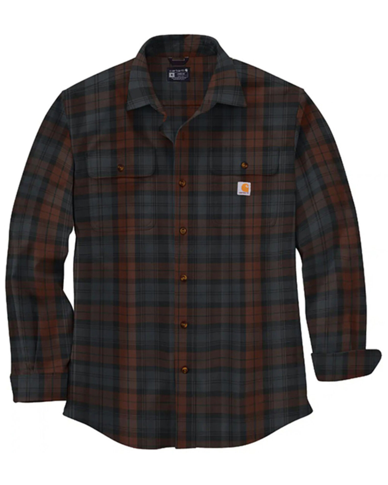 Carhartt flannel shirt mens clearance