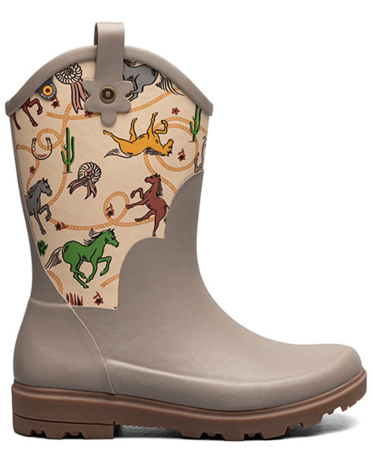 Image #2 - Bogs Girls' Lil' Jolene Rain Boots, Tan, hi-res