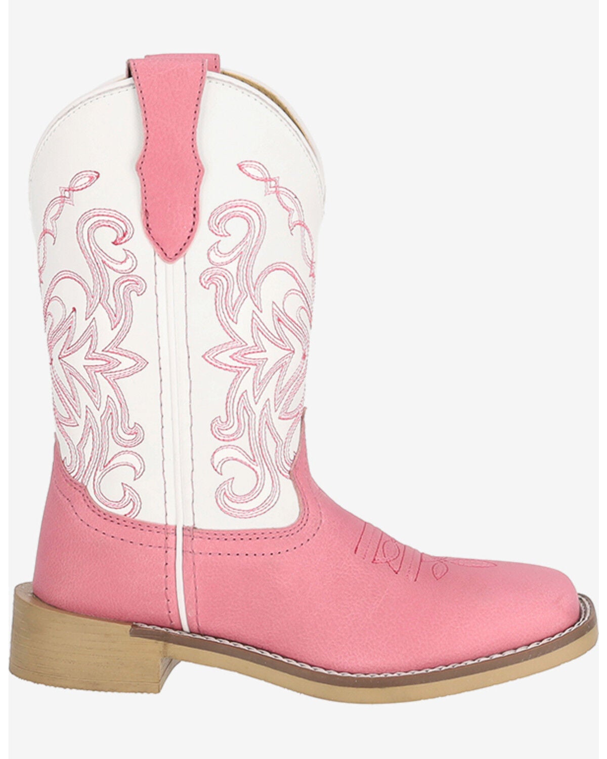 Image #2 - Smoky Mountain Girls' Georgia Girl Western Boots - Broad Square Toe, White, hi-res