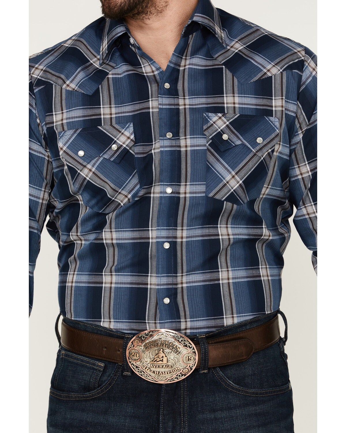 Ely Walker Men's Large Plaid Sawtooth 