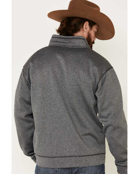 Image #5 - Cowboy Hardware Men's Gray Microfleece Zip-Up Jacket , Grey, hi-res