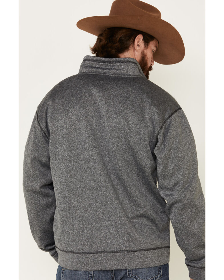 Cowboy Hardware Men's Grey Microfleece Zip-Up Jacket , Grey, hi-res