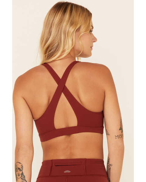 Image #4 - Shyanne Women's Solid Riding Sports Bra , Chocolate, hi-res
