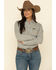 Image #3 - Wrangler Women's Solid Long Sleeve Snap Denim Shirt, Grey, hi-res