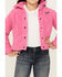 Image #3 - Wrangler Girls' Sherpa Snap Jacket, Pink, hi-res