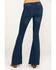 Image #2 - Free People Women's Dark Wash Flare Penny Pull On Jeans, Blue, hi-res