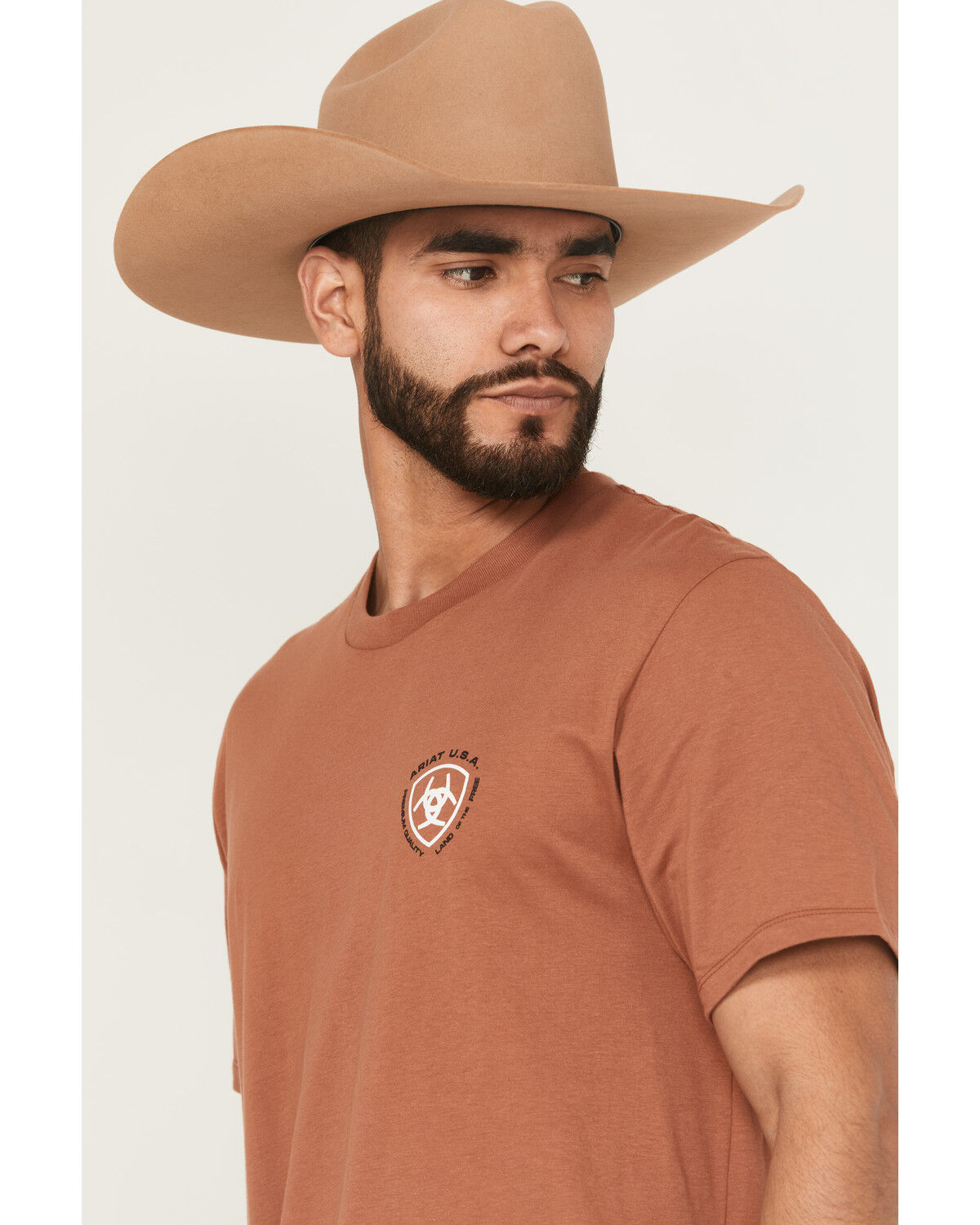 Image #3 - Ariat Men's Loft Simple Seal Short Sleeve Graphic T-Shirt, Rust Copper, hi-res
