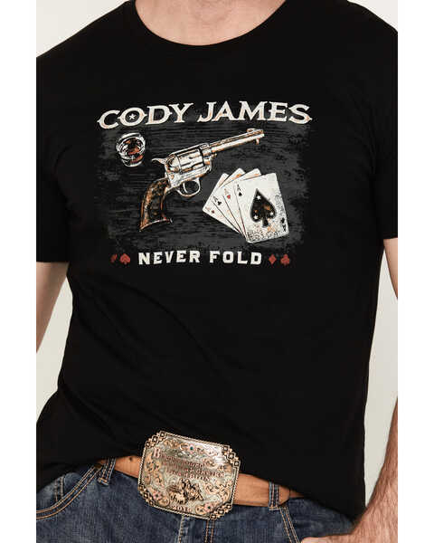 Cody James Men's Revolver Cards Short Sleeve Graphic T-Shirt, Black, hi-res