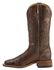 Image #3 - Boulet Women's Hand Tooled Ranger Western Boots - Square Toe, Chestnut, hi-res