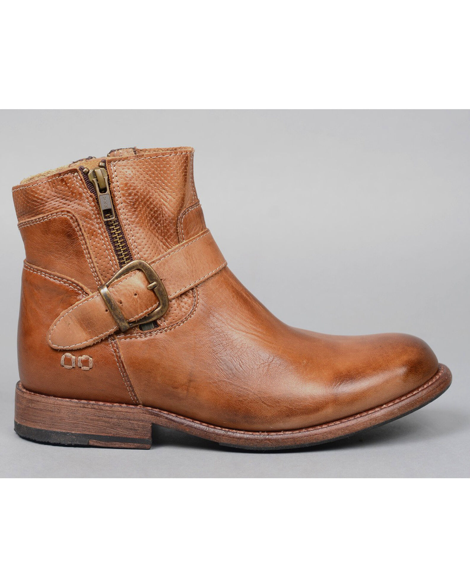 Bed Stu Women s Becca Side Zip Buckle Boots Round Toe