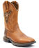 Image #1 - Brothers and Sons Men's Skull Western Performance Boots - Broad Square Toe, Tan, hi-res