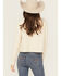 Image #4 - Easel Women's Floral Embroidered Tie-Front Vest, Cream, hi-res