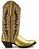 Image #2 - Dan Post Women's Eel Exotic Western Boot - Snip Toe, Gold, hi-res