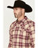 Image #2 - Moonshine Spirit Men's Memory Plaid Print Long Sleeve Snap Western Shirt, Cream, hi-res