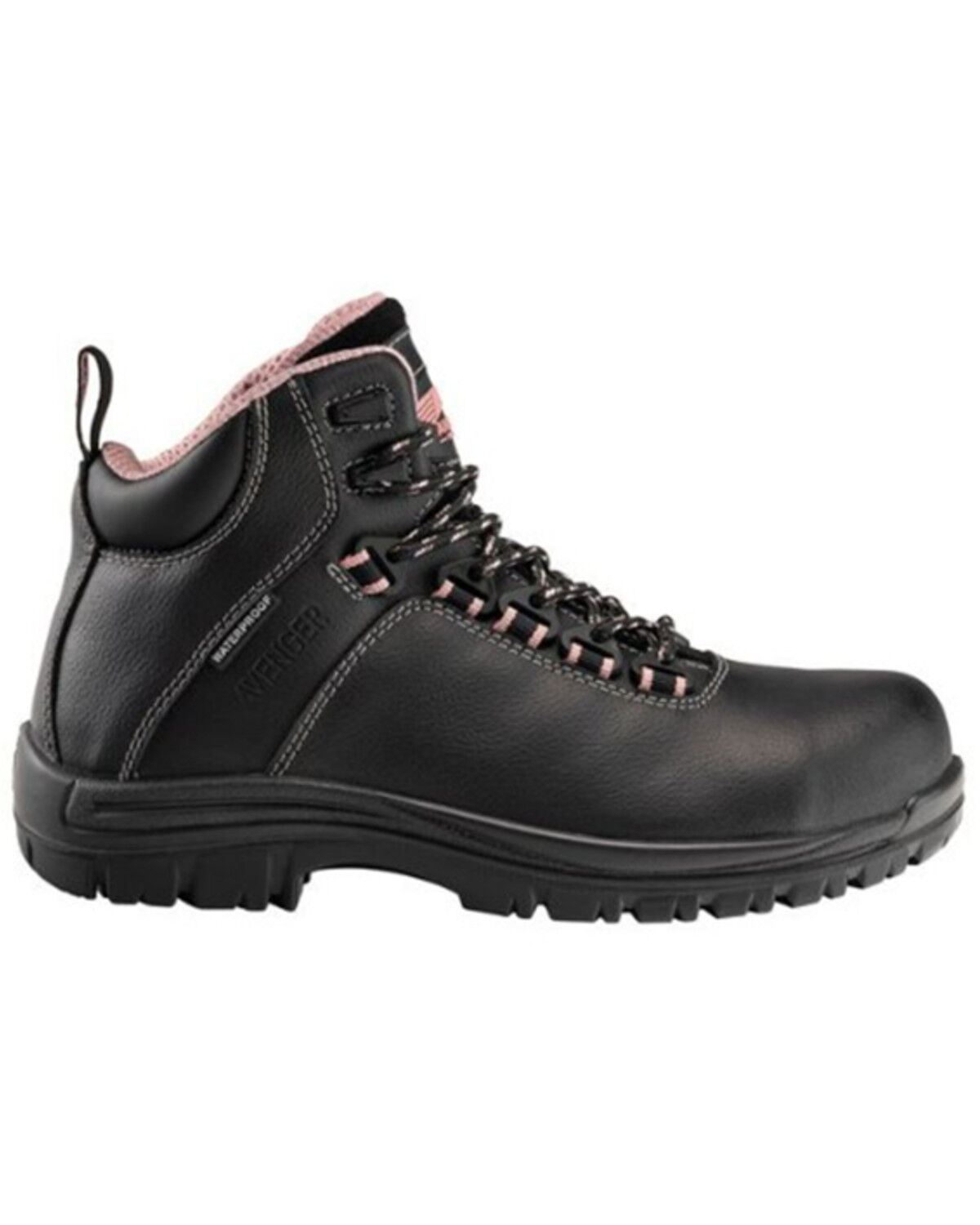 Image #2 - Avenger Women's Breaker Mid 6" Lace-Up Work Boot - Composite Toe, Black, hi-res