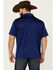 Image #4 - RANK 45® Men's Elite Stripe Short Sleeve Performance Polo Shirt , Blue, hi-res