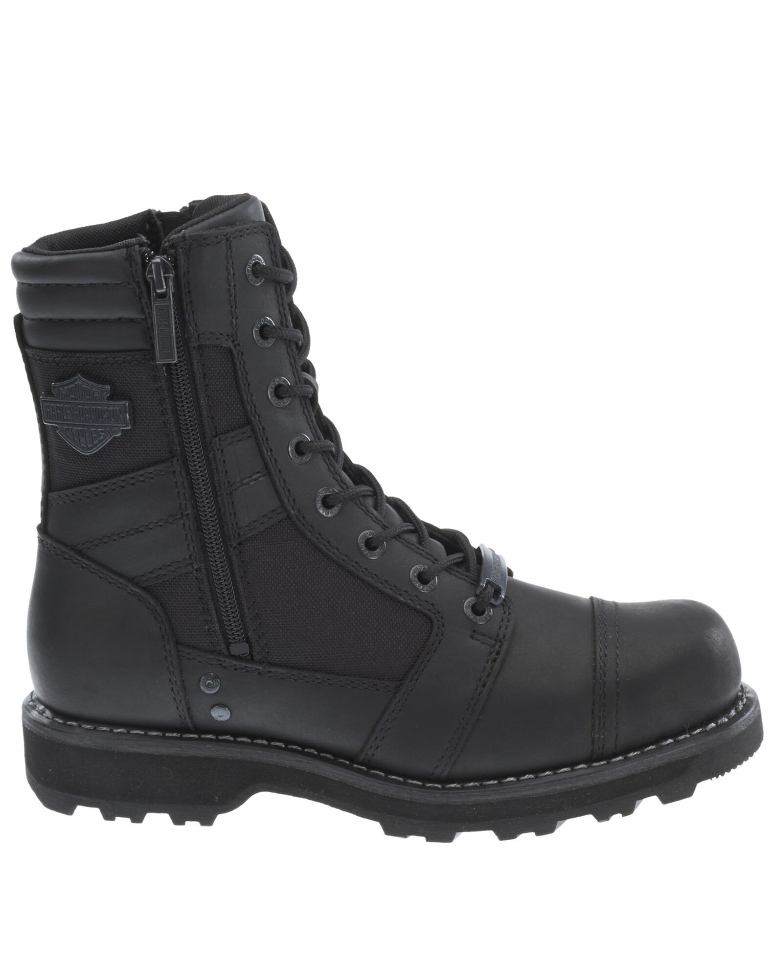 Image #2 - Harley Davidson Men's Boxbury Moto Boots - Soft Toe, Black, hi-res