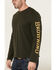 Image #3 - Browning Men's Solid Logan Logo Graphic Lightweight Long Sleeve T-Shirt, Dark Green, hi-res