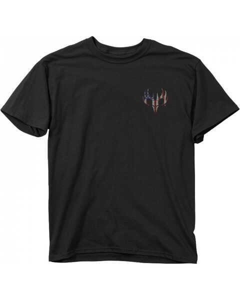 Image #3 - Buck Wear Men's Respect This Short Sleeve Graphic T-Shirt , Black, hi-res
