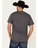 Jack Daniels Men's Charcoal Cartouche Logo Brand Graphic T-Shirt , Charcoal, hi-res