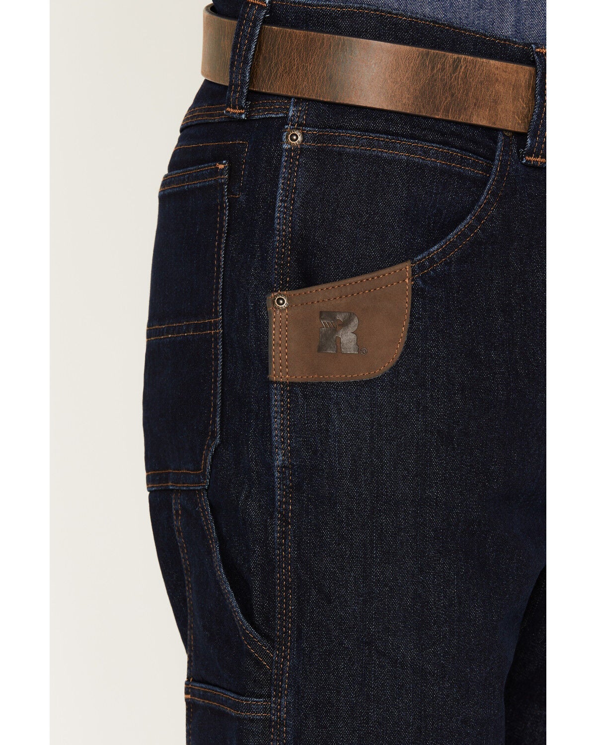 Image #2 - Wrangler RIGGS Men's Relaxed Fit Stretch Carpenter Work Jeans, Dark Wash, hi-res