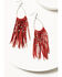 Image #1 - Idyllwind Women's Havana Antique Fringe Earrings , Red, hi-res