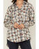 Image #3 - Evergreen Women's Floral Plaid Print Long Sleeve Button-Down Western Shirt, White, hi-res