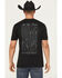 Image #1 - Howitzer Men's Musket Flag Short Sleeve Graphic T-Shirt, Black, hi-res