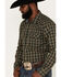 Image #2 - Cody James Men's Douglas Fir Plaid Print Long Sleeve Snap Western Shirt, Green, hi-res