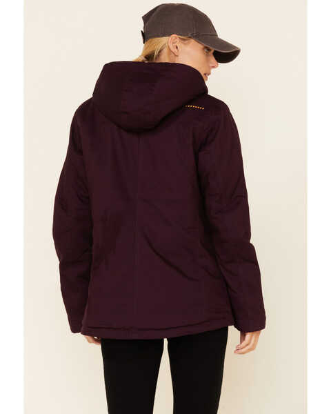 Image #4 - Ariat Women's Plum Perfect Rebar Duracanvas Insulated Zip-Front Work Jacket, Purple, hi-res