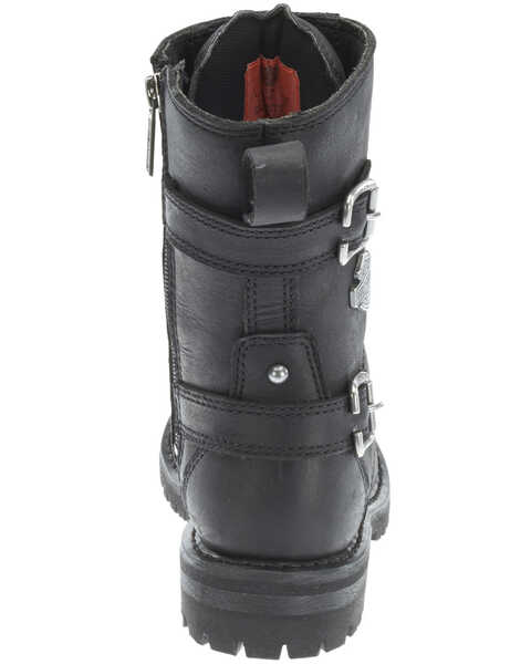 Image #4 - Harley Davidson Women's Balsa Moto Boots - Round Toe, Black, hi-res
