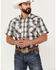 Image #1 - Rodeo Clothing Men's Plaid Print Short Sleeve Snap Western Shirt, Yellow, hi-res